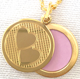 SL1007 double heart round slidze locket