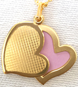 SL3033 grid heart slidze locket