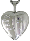 Baptism 16mm heart locket