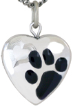 sterling paw pet locket