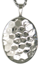 Hammer Pattern oval locket
