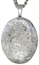 Floral Pattern 16mm oval locket