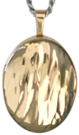 Gold wave 16mm oval locket