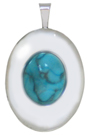 L7087 16mm oval locket with 10/8 stone setting