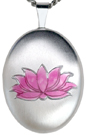 L7091E lotus oval locket