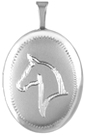 L7110 sterling oval herose locket