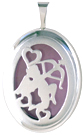 L7111 16mm oval cupid locket