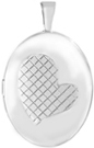 L7114 heart 16 oval locket