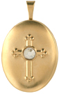 L7124 embossed cross with diamond