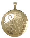 L522 Scroll Design 16mm round locket
