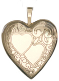 gold double 20mm hearts locket