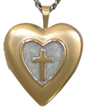 gold embossed cross with resin