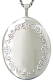 sterling 20mm oval embossed locket
