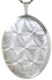 20 oval locket flower of life