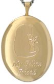L8020 Oval Cat Locket
