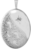 L8062 20mm oval locket footprints in the sand