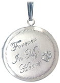 Memorial dog locket