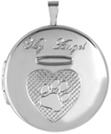 L1090 sterling my angel pet cremation locket