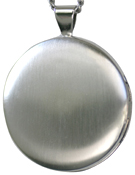 30mm round locket satin finish