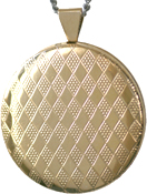 L2003 diamond patter large round locket