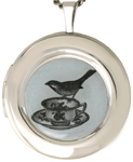 L1074 Bird and Teacup Locket