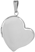 L9500 plain silver curved locket