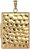 L8502 hammer pattern rectangle locket
