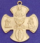 C132 gold four way cross