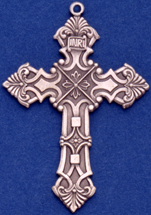 C355 large sterling cross necklace