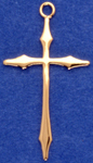 C24 large gold plain cross